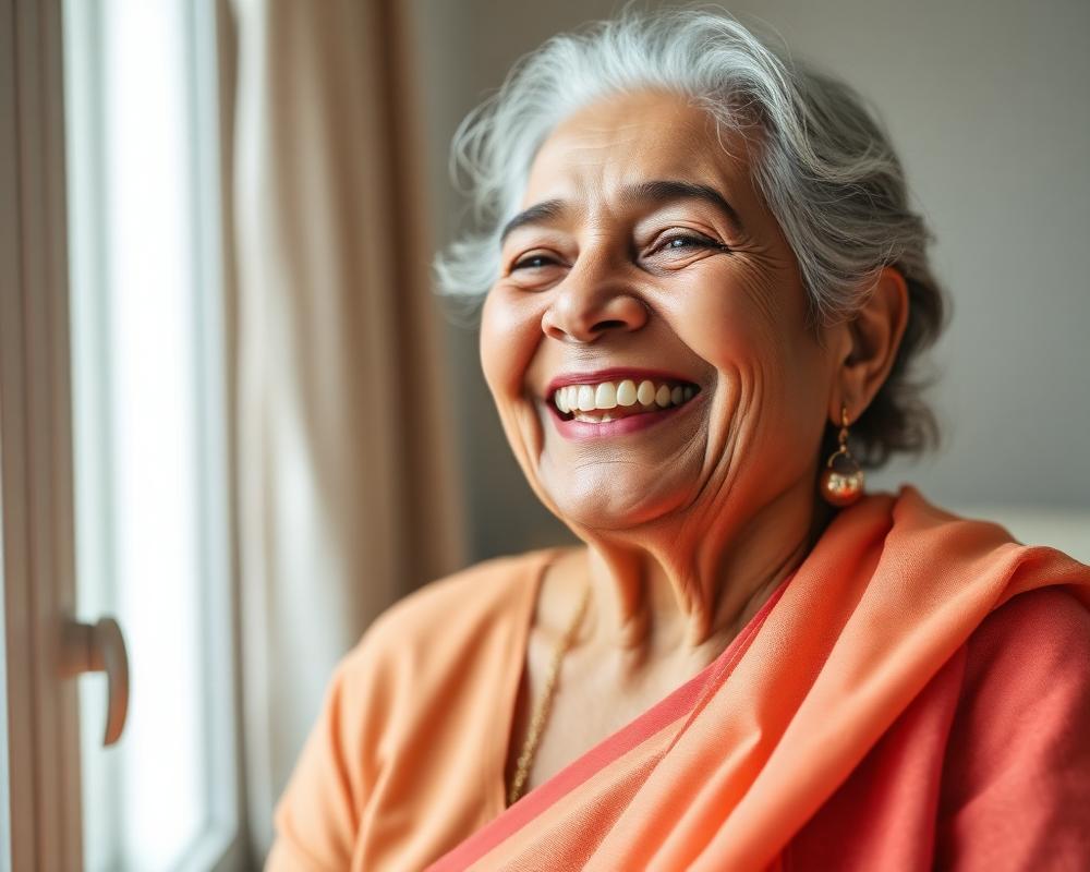 Full-arch rehabilitation — Six-implant fixed bridge replacing a failing denture