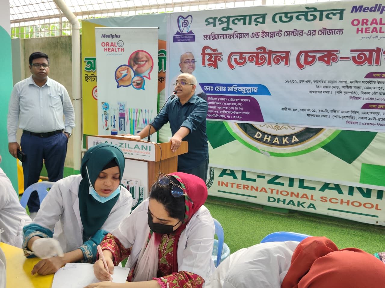 Dr. Mohibbullah at the camp